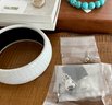 Lee Sands Turquoise & Sterling Silver Bracelet - Whitney Kelly Turquoise Bracelet - Sterling Silver Threaders