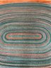 Large Hand Braided Multicolor Oval Area Rug