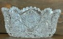 Libby Cut Glass Crystal 8' Pinwheel Sawtooth Bowl