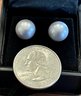 Honora 14K White Gold And Freshwater Cultured Pearl Light Grey Earrings