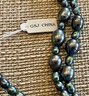 Vintage G S J Freshwater Tahitian Pearl Necklace 68' Long