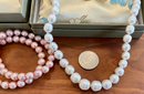 Honora Graduated Freshwater Pearl 16' Necklace & 2 Pink Freshwater Pearl Stretch Bracelets New In Box