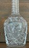 Vintage 16' Pinwheel Bohemian Cut Crystal Decanter With Pointed Stopper