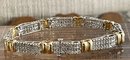 14K White & Yellow Gold Cast & Hand Assembled 216 (3 Carat)  Diamond Bracelet G I A Appraisal  18.15 Grams