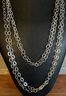 Gorgeous 100' Sterling Silver Round Link Chain Necklace Total Weight 30.1 Grams