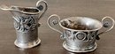 Rare Antique Posen 800 Silver Griffin Motif Tea Serving Set - Cream - Sugar And Tray - 212 Grams