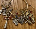 (2) Sets Of 12 Wine Charms Pewter And Beads