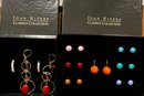 Joan Rivers Interchangeable Earring Set - Assorted Color Disc Earrings - Rhinestone And Drop Earrings