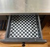 Stainless Steel Top 2 Drawer Rolling Island With Shelf Space