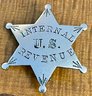 Antique Silver U. S. Internal Revenue 5 Point Star Badge Belonging To R. W. Lilly