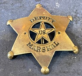 Antique Brass United States Deputy Marshall Badge