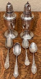 (2) Reed & Barton Weighted Sterling Silver S&p, 1893 Sterling Exposition Spoon, Niagara Chief Spoon & Standard