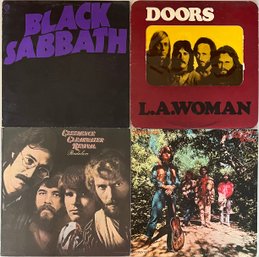 (4) Vintage Vinyl Albums - (2) Credence Clearwater Revival, Doors, And Black Sabbath