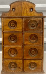 Antique 8 - Drawer Wall Apothecary Organizer