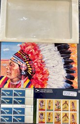 Vintage Stamps - Project Mercury, American Indian Dances, And Indian Head Dresses