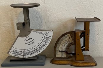 (2) Antique Postal Scales - Hamilton 16-81A And A Liberty No. 1