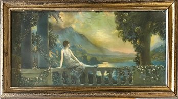 Vintage Robert Atkinson Fox Sunset Dreams 15.75' X 8.5' Print In Original Frame