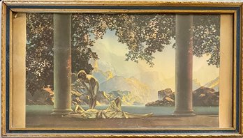 Vintage Maxfield Parrish Daybreak 18.25' X 10.25' In Original Frame