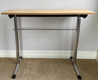 Metal Base Table Frame With Particle Board Top (as Is)