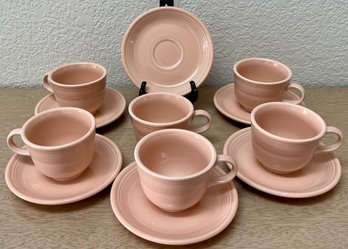 Post 86 Fiesta HLC Apricot (6) Cups & Saucers