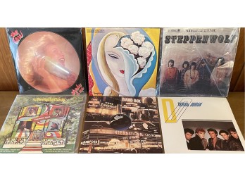 Lot Of Vintage Record Albums LPs Eric Clapton, Steppenwolf, Duran Duran, Cars, Temptations,