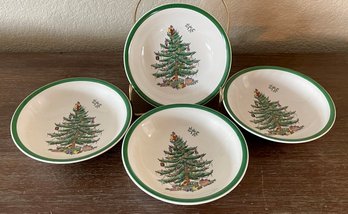 4  Spode England Christmas Tree Bowls