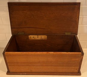 Antique Wood Microscope Case With Hook Closure