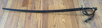 Mid 1800's Cavalry Officer's Saber With Brass Handle