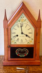 Seth Thomas Gothic Cathedral Clock With Key (works)