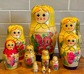 Vintage Large 8' Russian Nesting Doll Hand Painted