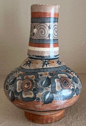 Vintage Signed Mexico Pottery Vase With Matching Cup - Signed JP