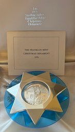 1976 It Came Upon A Midnight Clear Franklin Mint Sterling Silver Christmas Ornament With Original Box