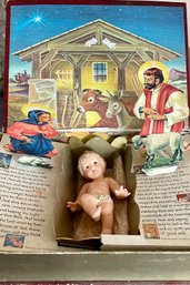 Vintage The Most Wonderful Story By Ideal Pop Up Manger Scene