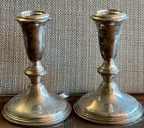 Empire Weighted Sterling Silver Candle Holder's Stamped 378