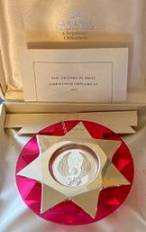 1972 The First Noel Franklin Mint Sterling Silver Christmas Ornament With Original Box