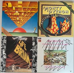 (4) Vintage Monte Python Albums - Life Of Brian, Matching Tie, And More