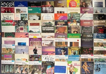 (72) Assorted Vintage Vinyl Albums - Classical, Orchestra, Soundtrack, Country Folk, And More