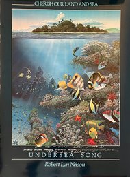 1986 Signed Robert Lyn Nelson Cherish Our Land And Sea Poster 24'w X 36'h Unframed
