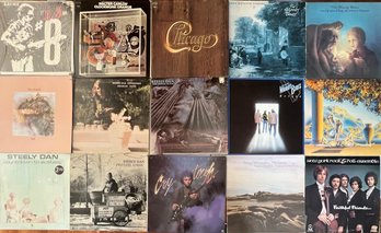 (15) Vintage Vinyl Albums - Steely Dan, Chicago, Moody Blues, Pete Sinfield, And More