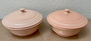 Post 86 Fiesta HLC Apricot (2) 9.25' X 6' Lidded Casseroles