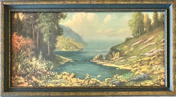 1927 Robert Atkinson Fox Inspiration Inlet 22' X 12' Print In Original Frame