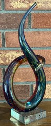 Hand Blown Dale Tiffany Cieza 13' Multi Color Art Glass Sculpture