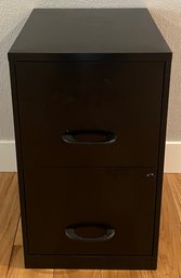 Lightweight Black Metal 2-drawer Filing Cabinet