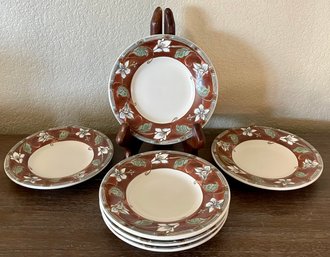 6 Pfaltzgraff Mission Flower 6.75' Side Plates