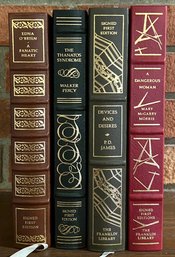 (4) The Franklin Library Signed First Edition Leather Bound Books- O'brien, Percy, P. D. James, Mary Morris