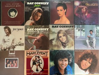(12) Assorted Vintage Vinyl Albums- Patti Austin, Barbra Streisand, John Stewart, Sheena Easton, And More