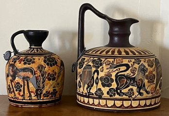 (2) Corinthian Period Greece Vase Reproductions