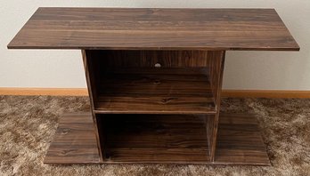 Vintage Brown Laminate 2-tier Media Stand