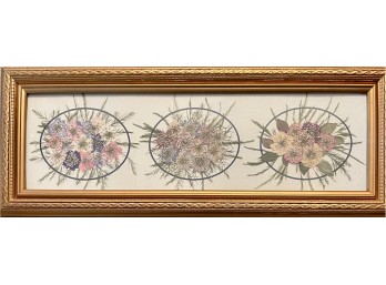 Dried Flower Gold Framed Pictures