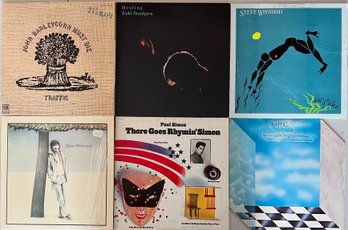 (6) Vintage Vinyl Albums - Steve Winwood, Traffic, Paul Simon, Tod Rundgran